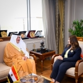 وزيرة الهجرة خلال استقبالها للسفير السعودي