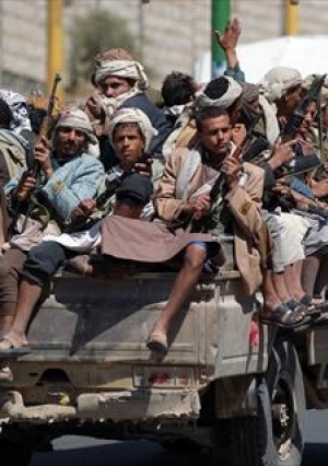الاف الحوثيين يحتفلون بالذكرى السنوية الثالثة لسيطرتهم على صنعاء