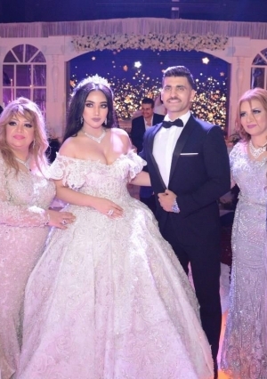 الزند وسرور والمصيلحي في حفل زفاف مرنا ومهاب