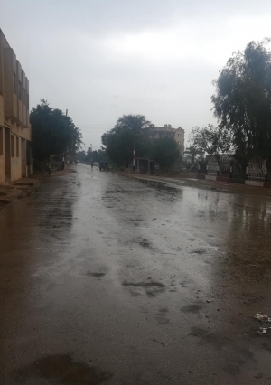 هطول أمطار غزيرة في بني سويف