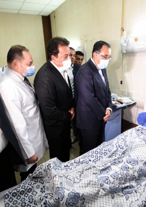 رئيس مجلس الوزراء، لزيارة مصابي حادث كنيسة المنيرة بمحافظة الجيزة، بالمستشفيات
