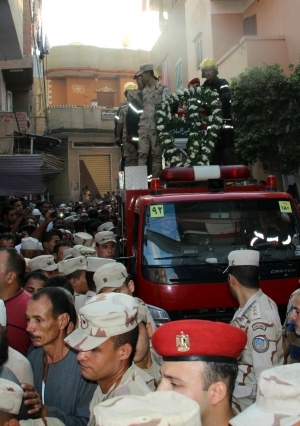 جنازة الشهيد أحمد المنيسي من مسقط راسه بقليب ابيار كفر الزيات