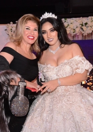 الزند وسرور والمصيلحي في حفل زفاف مرنا ومهاب
