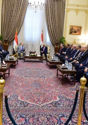 علي عبدالعال يستقبل الرئيس اليمني بمجلس النواب