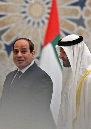 مراسم استقبال الرئيس السيسي في الإمارات
