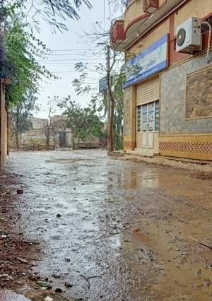 سقوط أمطار غزيرة علي محافظة كفر الشيخ