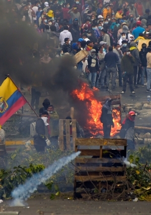 احتجاجات تهز الإكوادور احتجاجا على إجراءات التقشف
