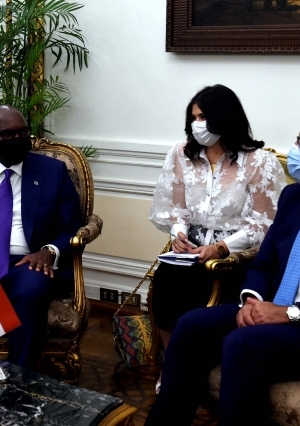 رئيس ا لوزراء يستقبل رئيس وزراء الكونغو تصوير سليمان العطيفى