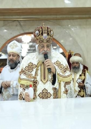 البابا يترأس قداس تدشين مطرانية الأرثوذكس بسوهاج