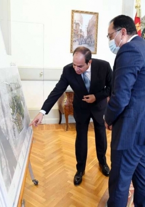 الرئيس السيسي يستعرض تفاصيل مشروع حديقة تلال الفسطاط
