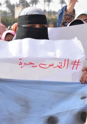 إستمرار تظاهرات طلاب جامعة المنصورة ضد قرار ترامب