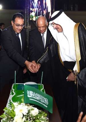 "مدبولي" ورئيس مجلس النواب في احتفال السفارة السعودية بالعيد الوطني للمملكة