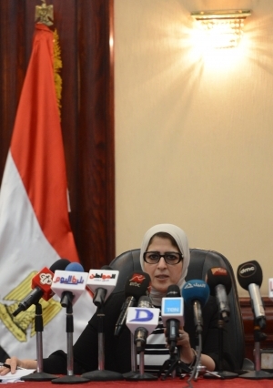 مؤتمر وزيرة الصحة للإعلان عن خطة الوزارة لتأمين المحتفلين بالعيد