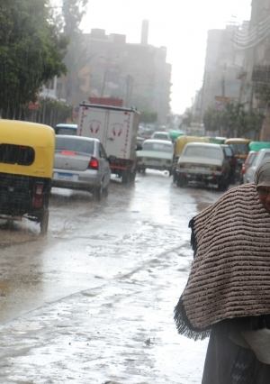 سقوط الامطار علي محافظة الغربية