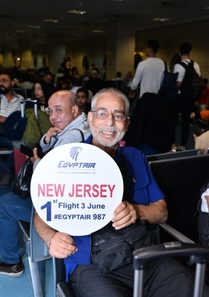 انطلاق أولى رحلات شركة مصر للطيران إلى ولاية نيوجيرسي بأمريكا
