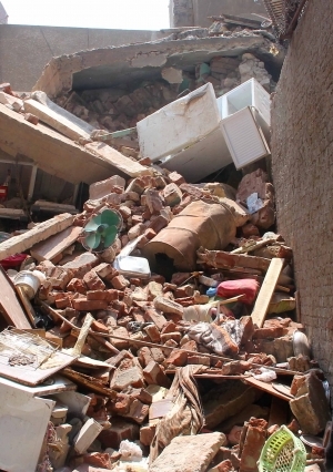 انهيار منزل بمنطقة بولاق أبوالعلا