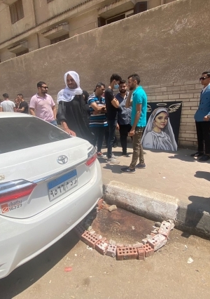 هنا تم قتل الطالبه نيرة امام جامعة المنصورة
