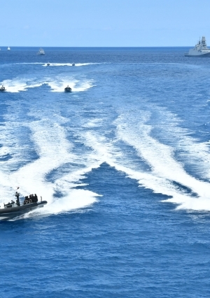 القوات البحرية تحتفل بعيدها الرابع والخمسين بتنفيذ عدد من التشكيلات البحرية والجوية‎‎