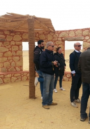 صور وفد التعاون الإيطالي يزور متحف الحفريات المفتوح بمنطقة قطراني بالفيوم