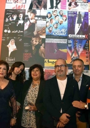 وزيرة الثقافة خلال افتتاح معرض القاهرة السينمائي