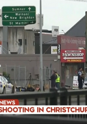 موقع الهجوم على مسجد في نيوزيلندا