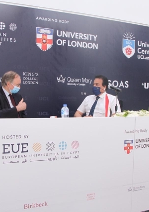 لقاء وزير التعليم العالي مع سفير الاتحاد الاوربي تصوير اسامه همام
