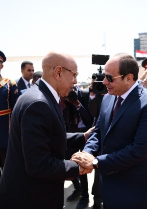 مراسم استقبال الرئيس السيسي نظيره الموريتاني محمد ولد الغزواني