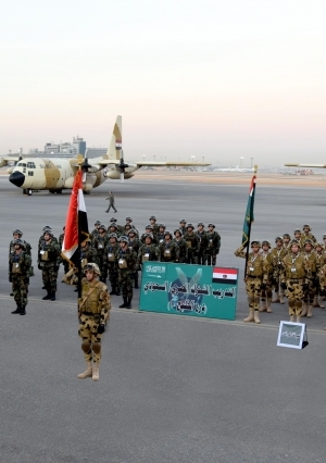 عناصر من القوات المسلحة تشارك فى تدريبات درع الخليج المشترك 1 بالمملكة العربية السعودية‎