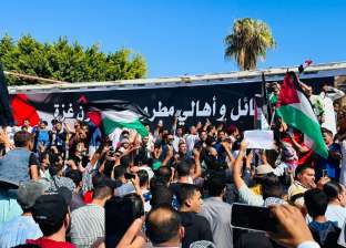 آلاف الأهالي يشاركون بمظاهرات اليوم لدعم فلسطين في محافظة مطروح