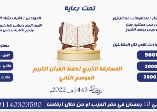«مستقبل وطن سوهاج» يطلق مسابقته السنوية الكبرى في حفظ القرآن الكريم