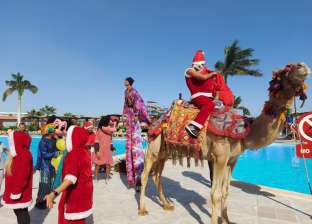 فنادق الغردقة تحتفل بالكريسماس.. بابا نويل على ظهر جمل ويوزع الهدايا