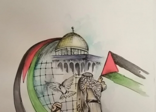 «سيد».. رسام جسد القضية الفلسطينية بلوحتي «صرخة وأمل»