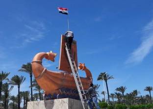 بالصور| "مصيف بلطيم" يتزين بأعلام مصر لاستقبال مليون ونصف زائر