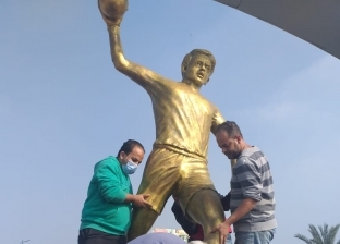 الإسكندرية تقيم تمثالا للاعب كرة يد على مدخلها استعدادا لمونديال 2021