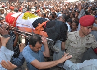 أهالي سمالوط يشيعون جنازة الشهيد المجند "مصطفى سيد"