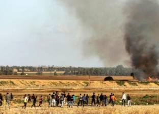 بالفيديو| متظاهرون فلسطينيون يسقطون طائرة إسرائيلية دون طيار