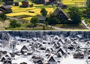 بالصور| 10 لقطات قبل وأثناء فصل الشتاء في دول العالم