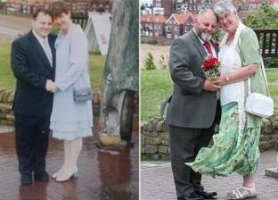 بالصور| بريطانيان يقرران الزواج للمرة الثانية في نفس المكان