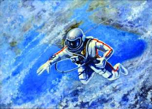 اليوم.. افتتاح معرض لأولى لوحات رواد الفضاء في لندن