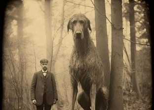 صورة كلب عملاق التقطت عام 1902 تثير الجدل.. ما حقيقتها؟
