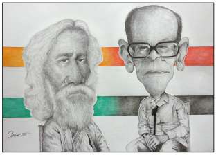 غاندي وطاغور ومحفوظ.. أبطال "الكاريكاتير" بمهرجان مصر على نهر الجانجا