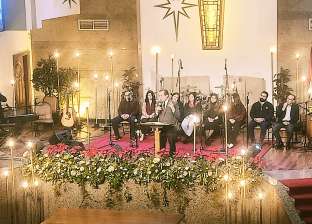 بدء احتفال رأس السنة الميلادية 2023 بالكنيسة الإنجيلية في مصر الجديدة