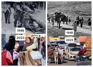 بعد 100 يوم على حرب غزة.. الفرق بين نكبة 48 و2023 «جودة الصورة فقط»