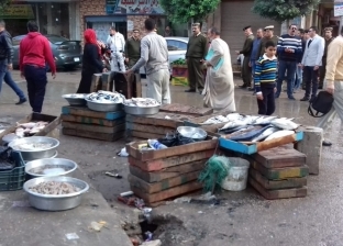 صور.. حملة تحت المطر لإزالة الإشغالات من شوراع كفرالشيخ