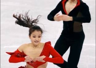 فيديو| موقف محرج لمتسابقة رقص على الجليد بالدورة الأولمبية