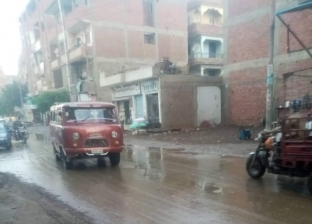 الأمطار تضرب محافظة المنوفية بعد انتهاء ظاهرة كسوف الشمس 2022 «صور»