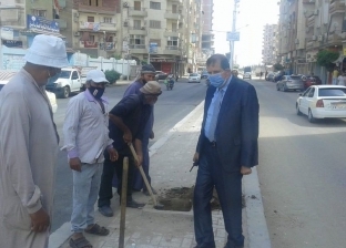 صور.. رئيس مدينة كفر الشيخ يتابع تطوير وتجميل شارع الجمهورية   