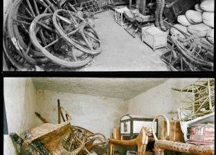 نقل السرير الطقسي والعجلة الحربية لـ"توت عنخ أمون" للمتحف الكبير