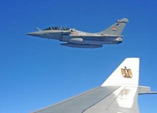 الطائرات الحربية تحلق في سماء بورسعيد أثناء زيارة السيسي