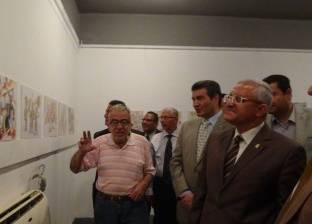 افتتاح معرض الملتقى الدولي الرابع للكاريكاتير بـ"فنون المنيا"